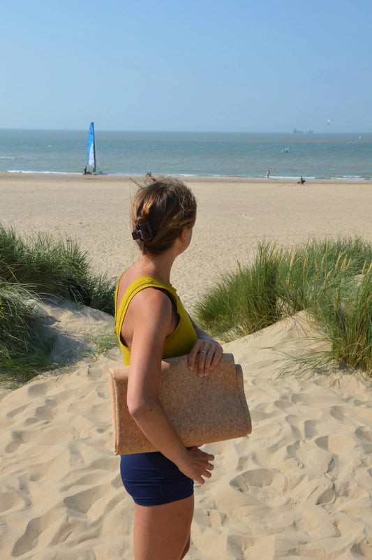 Reise-Yogamatte – faltbar, Naturkork & Naturkautschuk, rutschfest & leicht - Pierre Sports