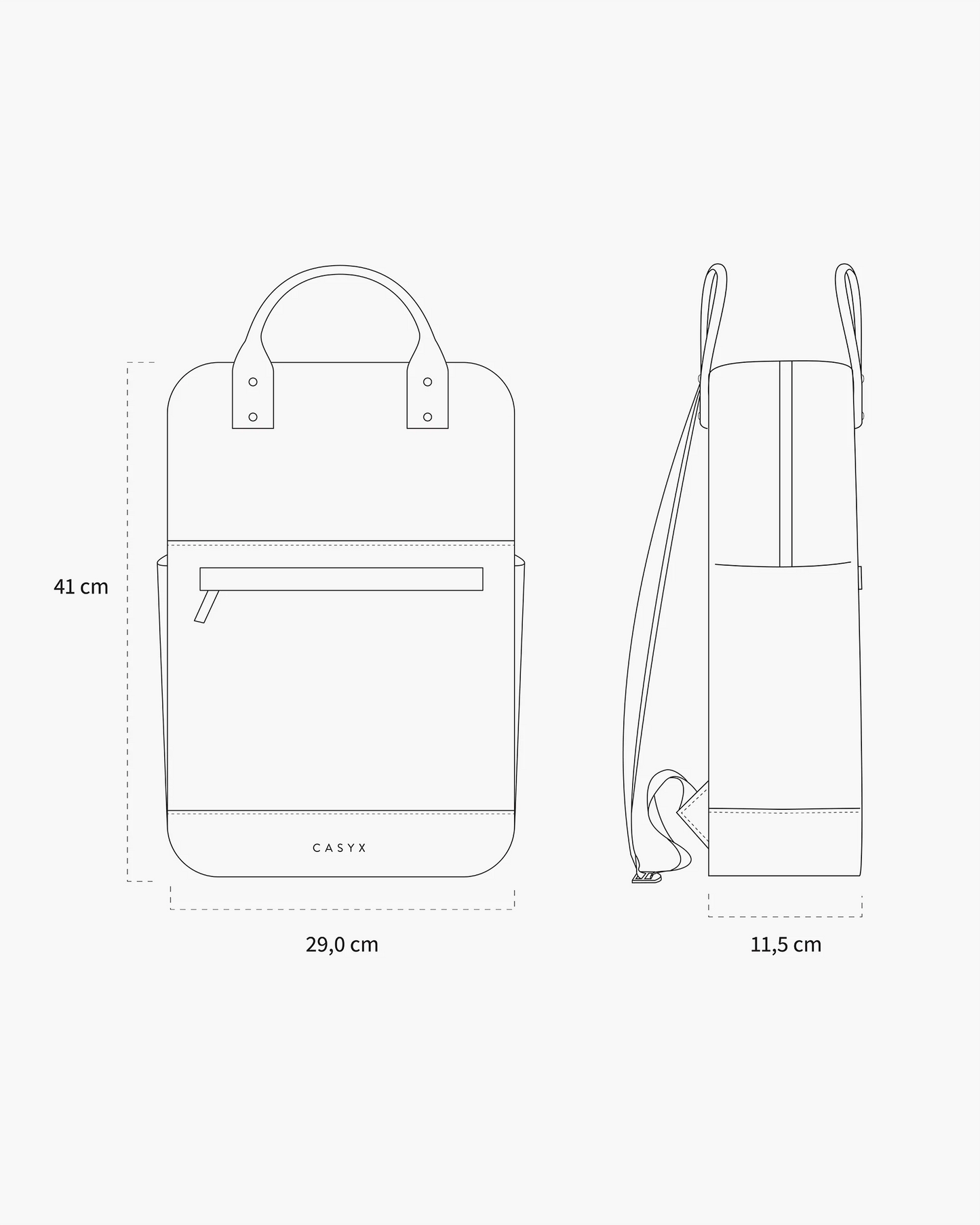 Wasserdichter City-Rucksack – recycelt, sicher & flexibel, 12L - CASYX