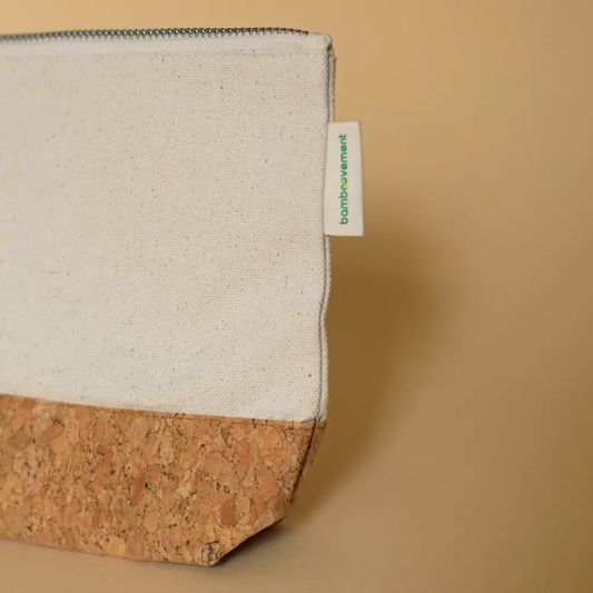 Kulturbeutel aus Kork und Fairtrade-Baumwolle – plastikfrei und vegan - Bamboovement