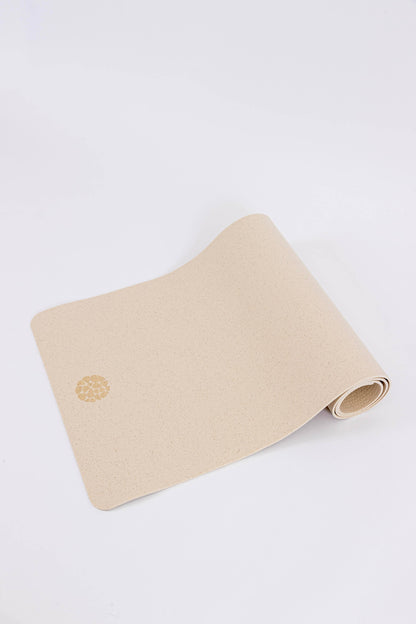 Reise-Yogamatte – 5 mm, Kork & EVA, rutschfest & leicht, weiß