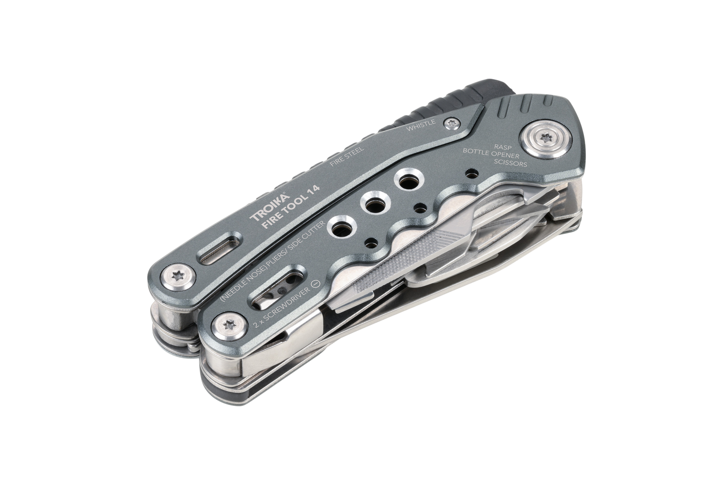 Multitool – 14 Funktionen, mit Feuerstahl, Outdoor & Reise