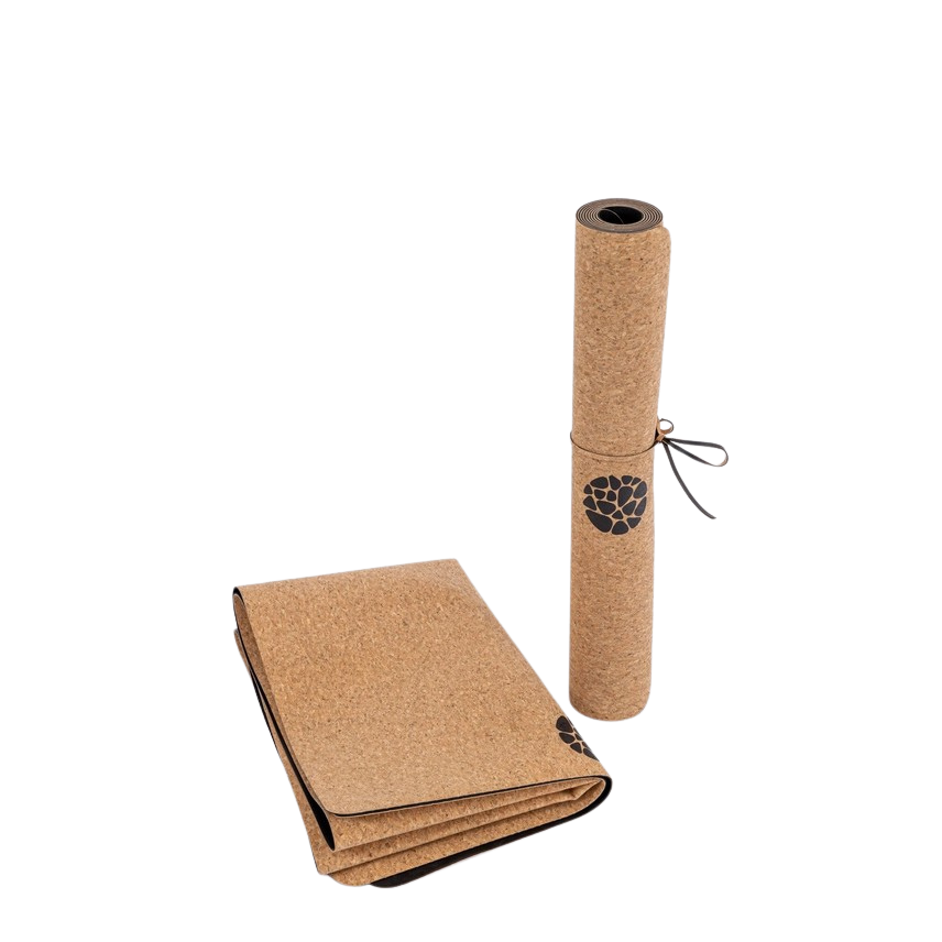 Reise-Yogamatte – faltbar, Naturkork & Naturkautschuk, rutschfest & leicht