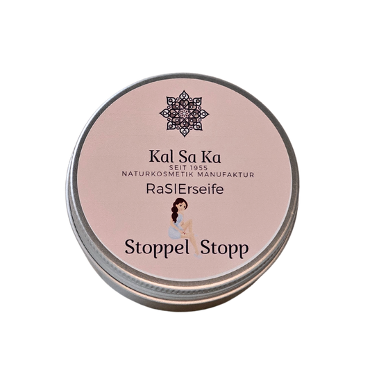 Reise-Rasierseife für Frauen in Dose – vegan, palmölfrei, Naturkosmetik, "Stoppel Stopp"