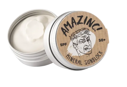 Mineralischer Sonnenschutz LSF50 – Riffsicher & Plastikfrei  - Amazinc!