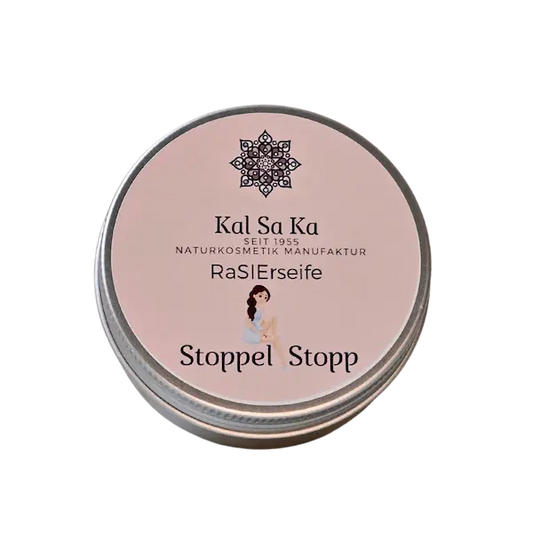 Reise-Rasierseife für Frauen in Dose – vegan, palmölfrei, Naturkosmetik, "Stoppel Stopp"  - KAL SA KA