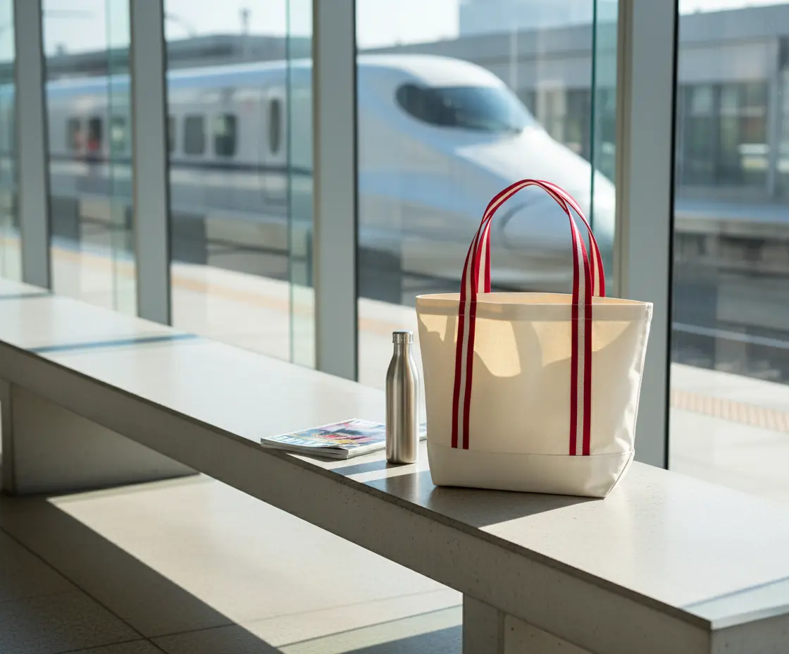 Reise-Tragetasche aus Bio-Baumwolle – nachhaltig, robust & rot, made in Germany  - LittleNova