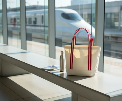Reise-Tragetasche aus Bio-Baumwolle – nachhaltig, robust & rot, made in Germany  - LittleNova