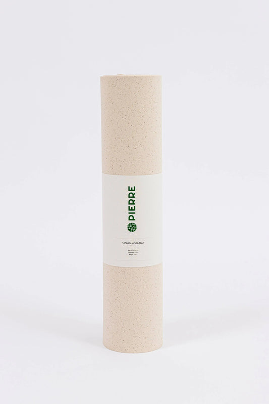Reise-Yogamatte – 5 mm, Kork & EVA, rutschfest & leicht, weiß  - Pierre Sports