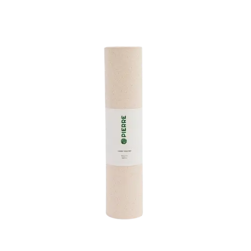 Reise-Yogamatte – 5 mm, Kork & EVA, rutschfest & leicht, weiß  - Pierre Sports