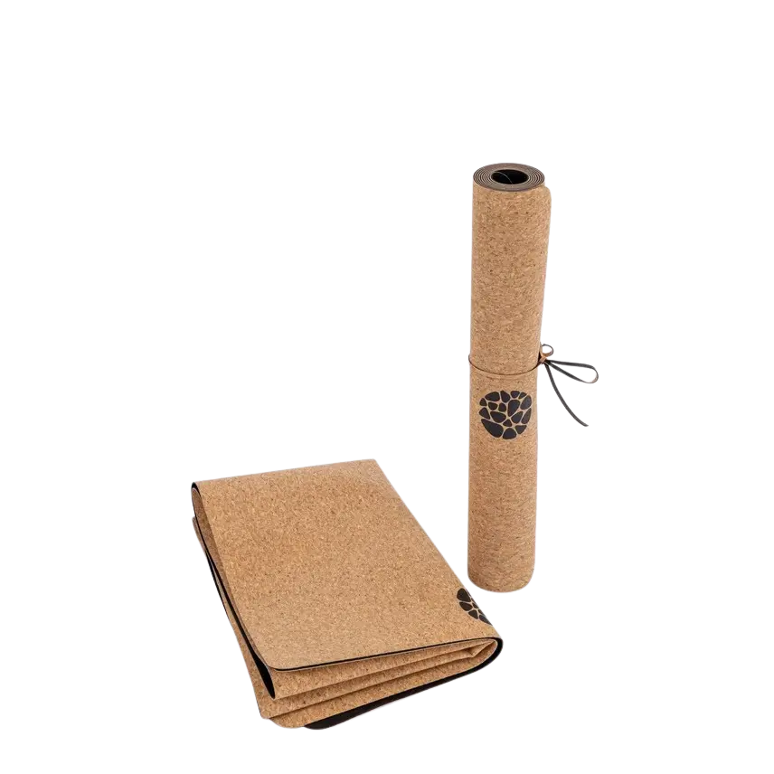 Reise-Yogamatte – faltbar, Naturkork & Naturkautschuk, rutschfest & leicht  - Pierre Sports