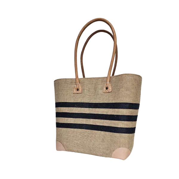 Strandtasche aus Jute – fair, robust & stylisch, in 2 Größen (L & M) Medium: 27 x 28 cm - Nature et Fibre