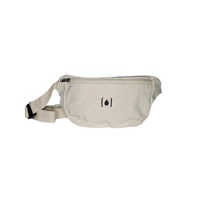 Unisex-Gürteltasche aus recyceltem Material – Natur & Schwarz, leicht & nachhaltig Naturweiß - Manawai Wear