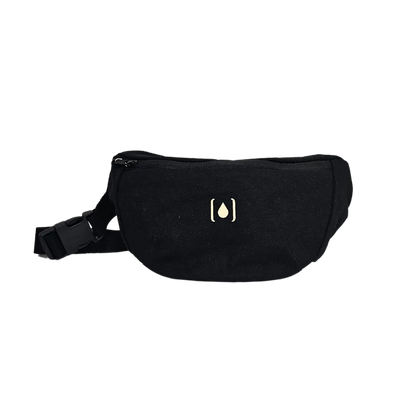 Unisex-Gürteltasche aus recyceltem Material – Natur & Schwarz, leicht & nachhaltig Schwarz - Manawai Wear