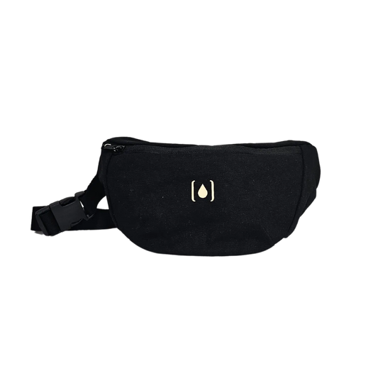 Unisex-Gürteltasche aus recyceltem Material – Natur & Schwarz, leicht & nachhaltig Schwarz - Manawai Wear