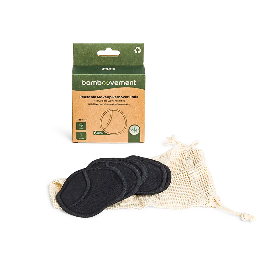 Wiederverwendbare Make-up-Entferner-Pads – 6 Stück, Nachhaltig & Waschbar  - Bamboovement