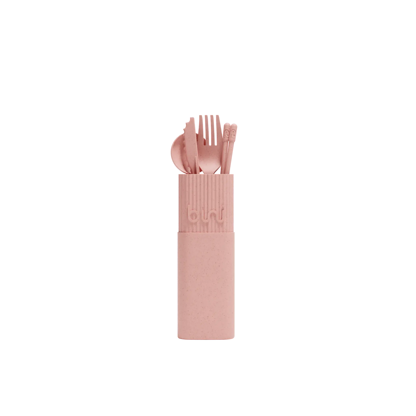 Wiederverwendbares Reise-Besteckset – kompakt, leicht & nachhaltig, aus biobasierten Materialien Blush - Bini