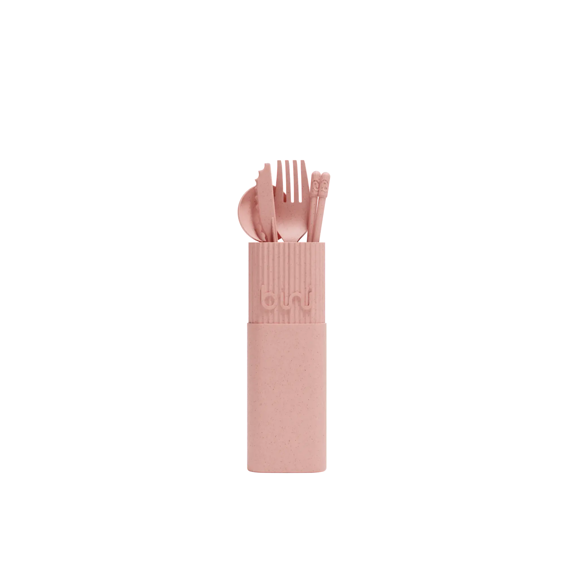 Wiederverwendbares Reise-Besteckset – kompakt, leicht & nachhaltig, aus biobasierten Materialien Blush - Bini