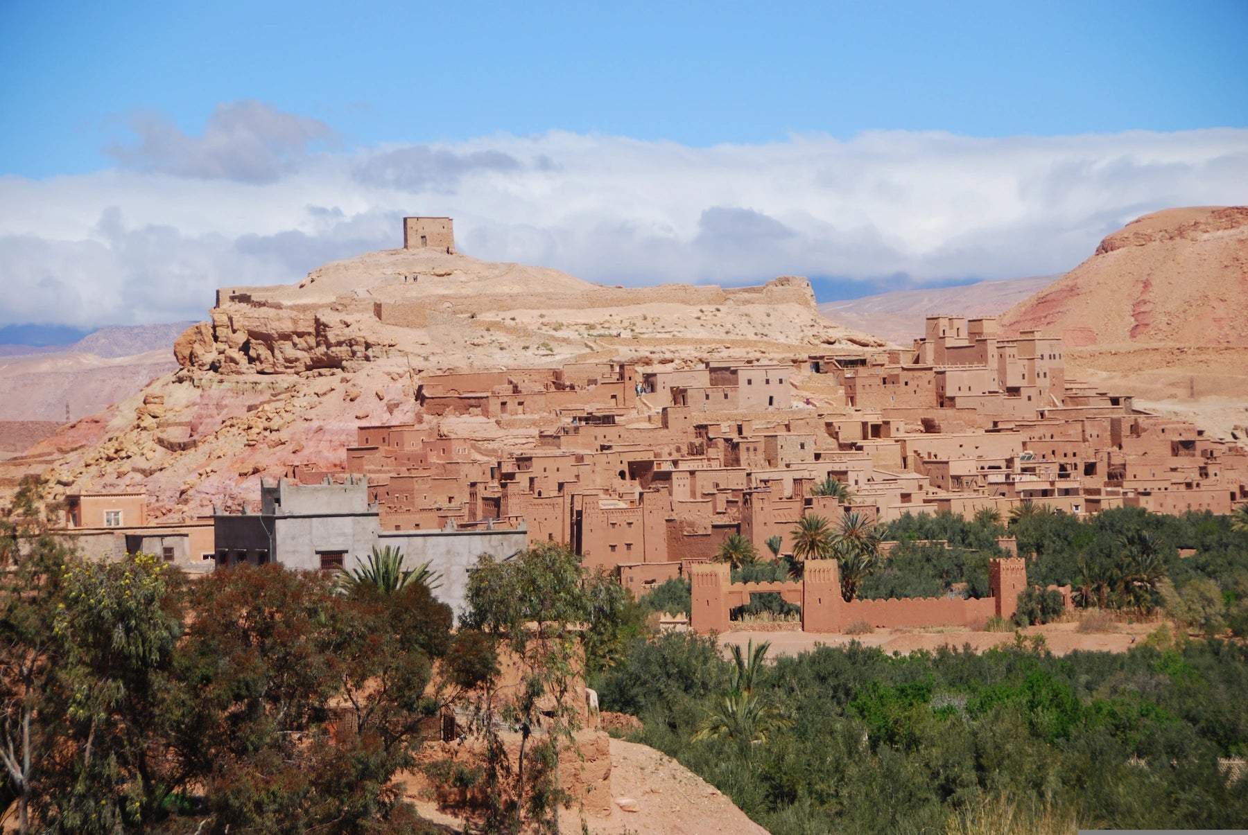 Weiße Häuser der Kasbah von Algier über der Mittelmeerbucht, Algerien.
