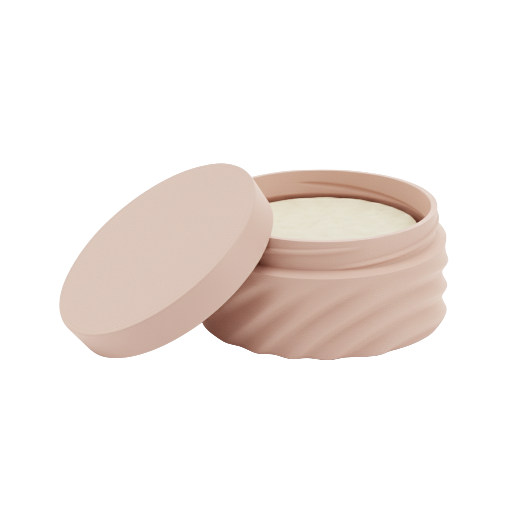 Seifen-Reiseetui Rund – plastikfrei, 3D-gedruckt creme  - Copo Design