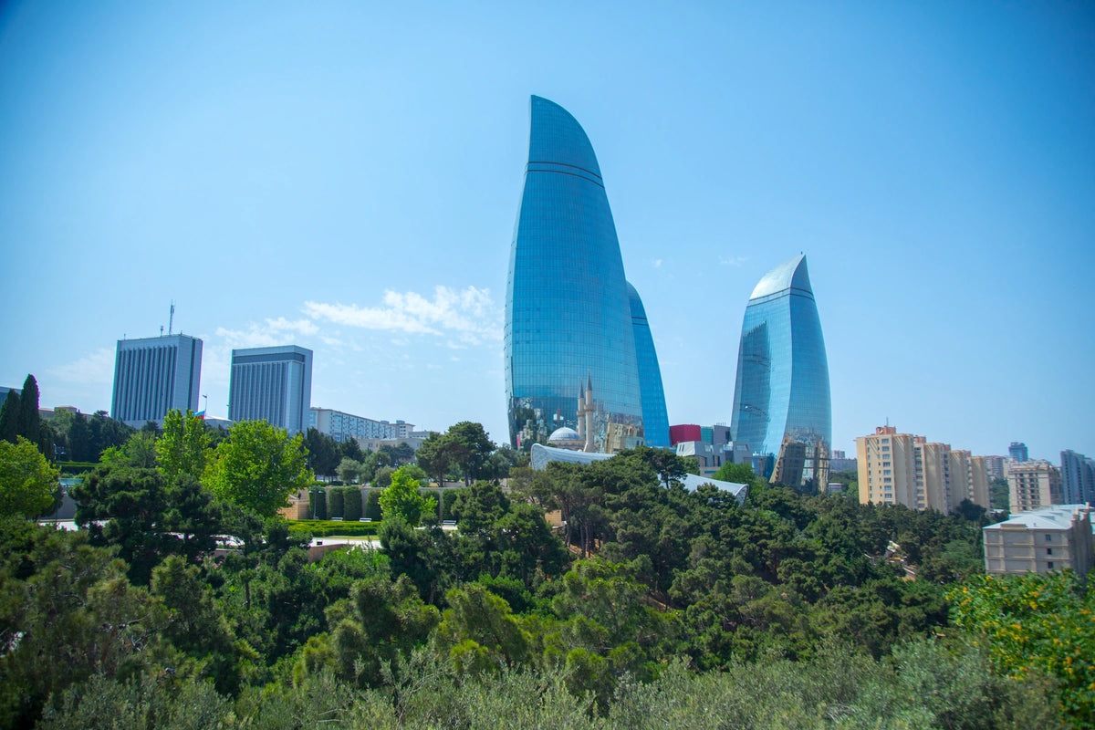 Die Flame Towers von Baku, Aserbaidschan.